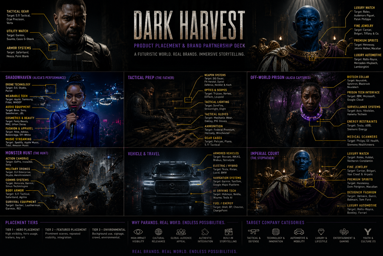 Dark Harvest — product placement and brand partnership map
